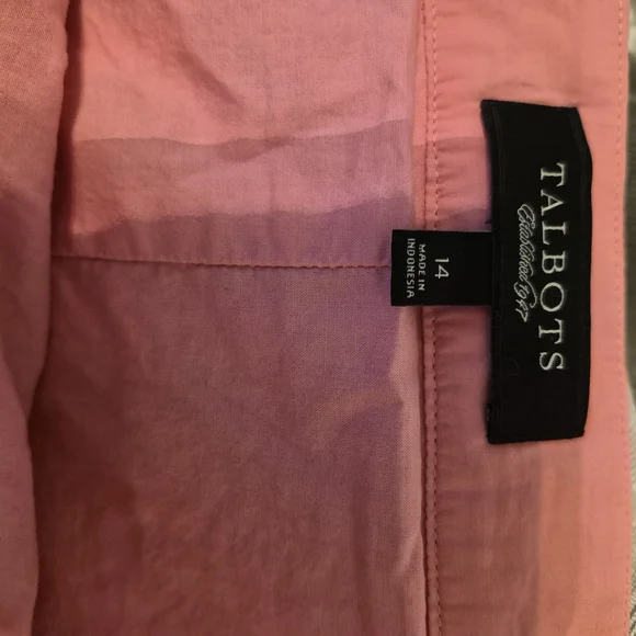 Talbots Pink A-Line Pleated Midi Skirt Size 14 - Picture 5 of 9